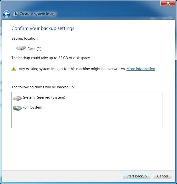 Jak vytvořit úplnou zálohu v systému Windows 7