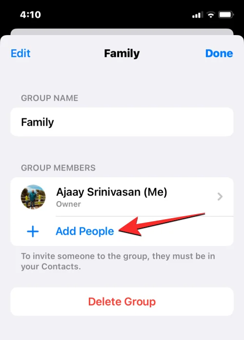 A jelszavak biztonságos megosztása a családdal az iPhone készüléken iOS 17 rendszeren