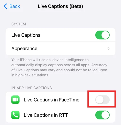 Як увімкнути або вимкнути живі субтитри у FaceTime на iOS 16