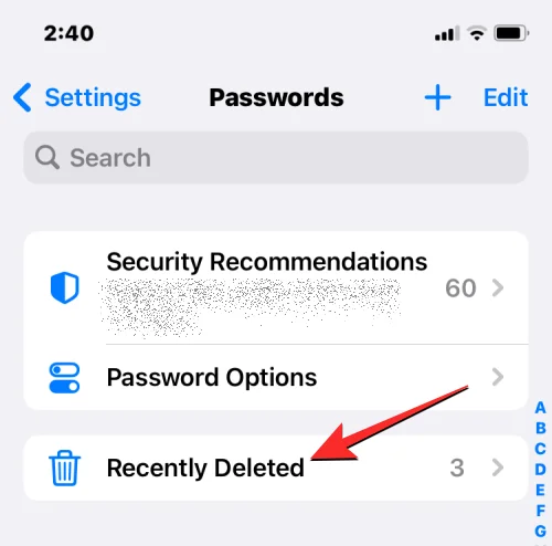 Slik gjenoppretter du slettede passord på iPhone på iOS 17