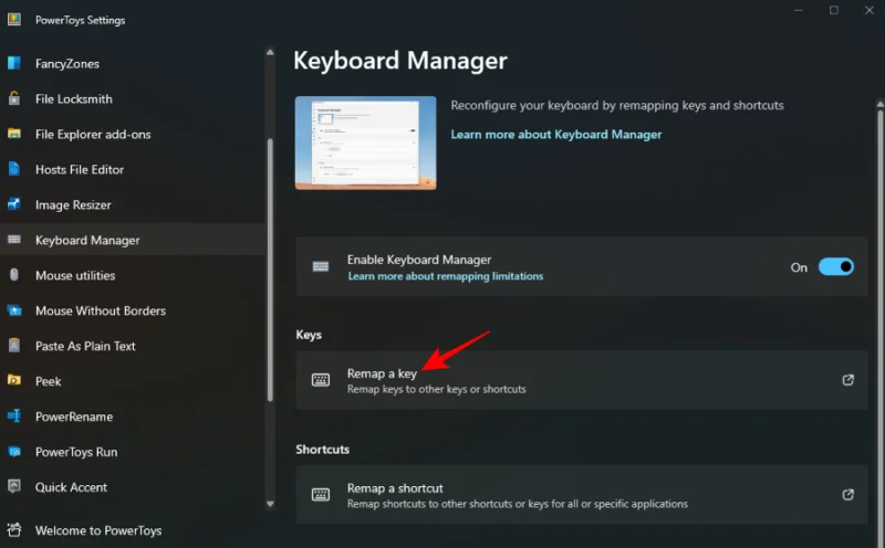 Jak zakázat klávesu klávesnice v systému Windows 11 pomocí PowerToys od společnosti Microsoft