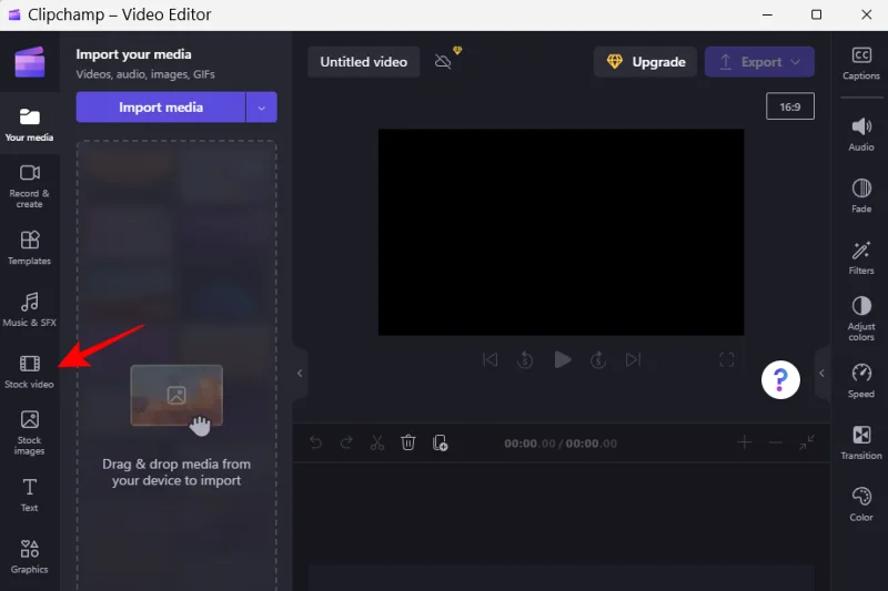 Jak udělat zelenou obrazovku na Clipchamp
