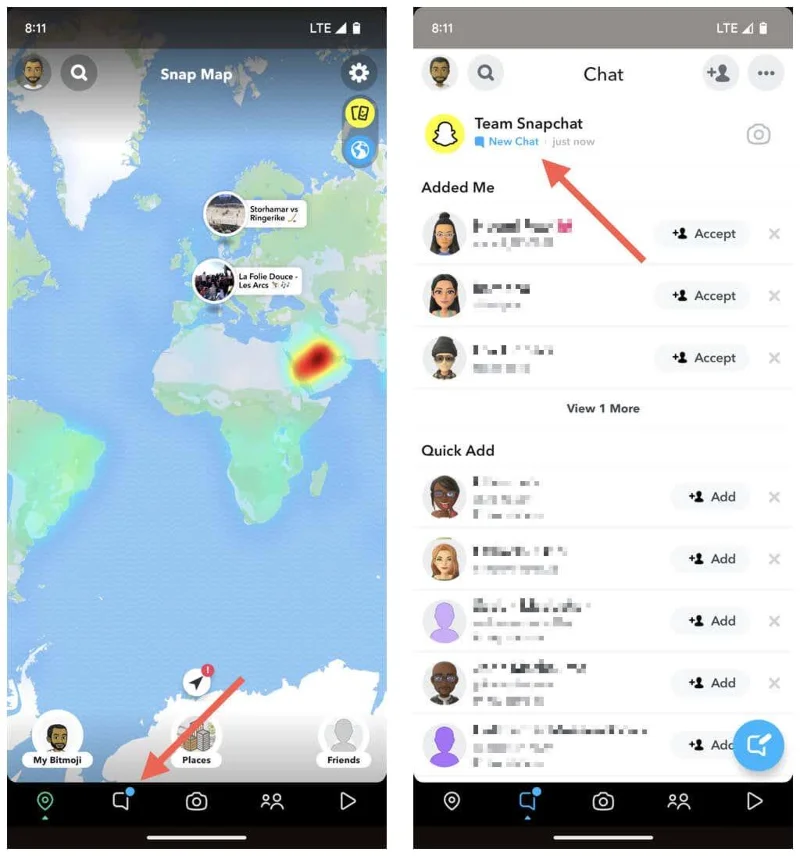 Slik halvsveiper du på Snapchat