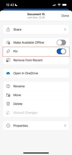 Asiakirjojen kiinnittäminen Microsoft Officessa