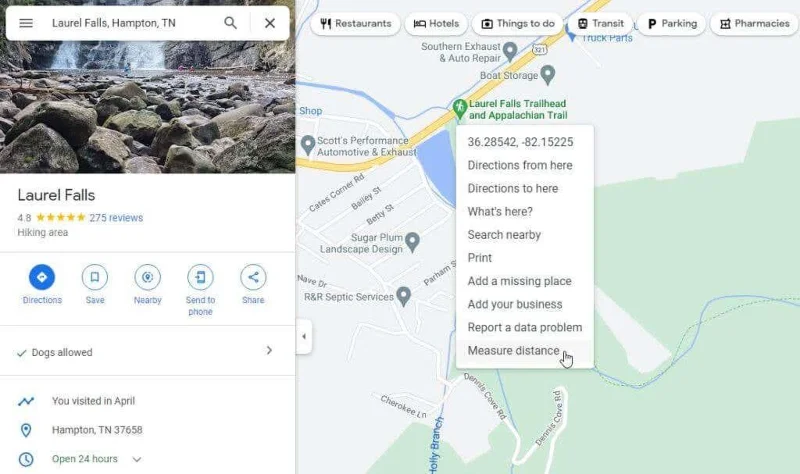Hvordan måle avstand på Google Maps