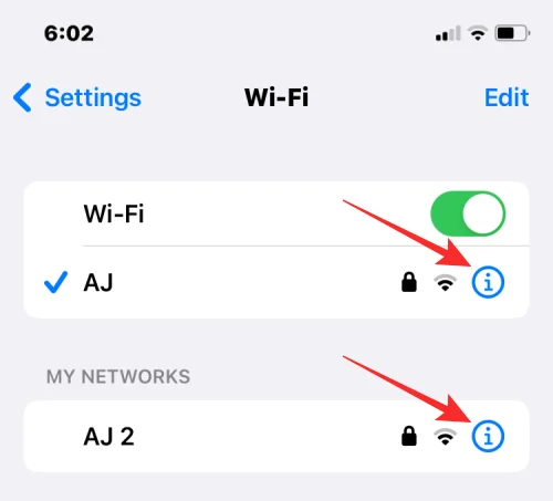 Ismert hálózatok eltávolítása iOS rendszeren