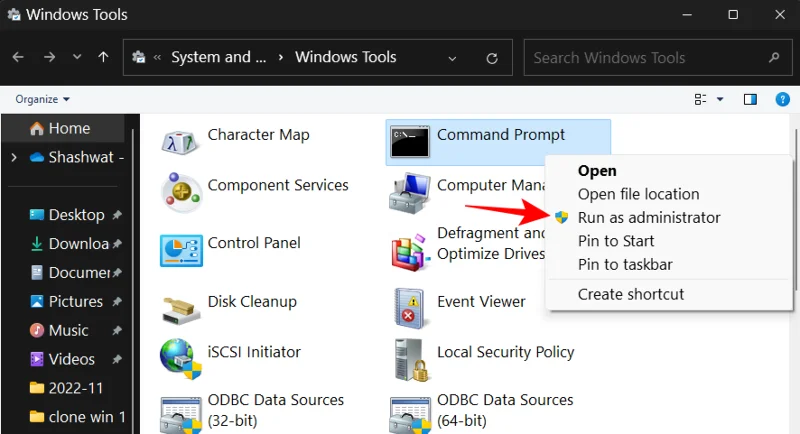 14 начина за отваряне на командния ред в Windows 11