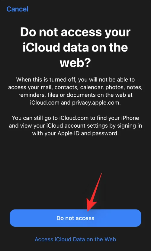 Hogyan lehet letiltani az adataihoz való hozzáférést az iCloud Weben