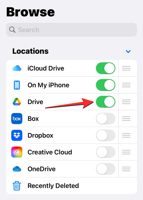 A Google Drive, a OneDrive és a DropBox hozzáadása a Fájlok alkalmazáshoz iPhone-on