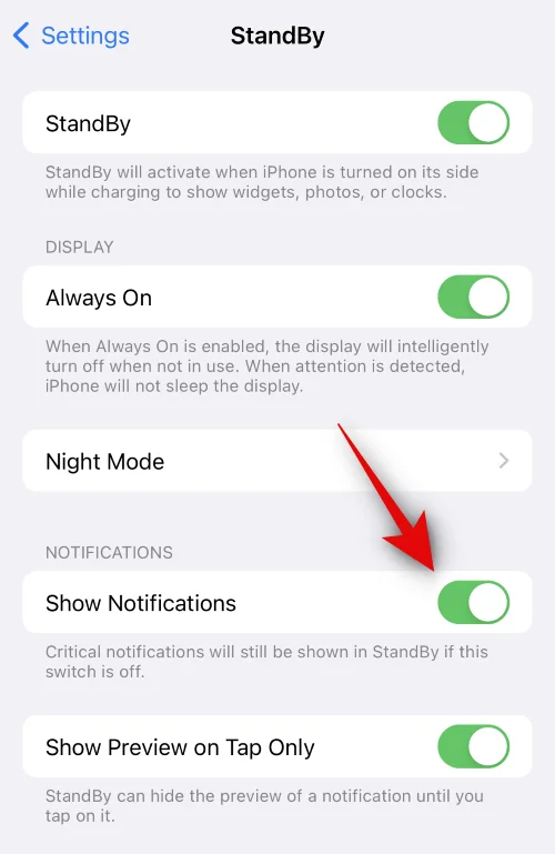 A készenléti mód engedélyezése az iPhone készüléken iOS 17 rendszeren