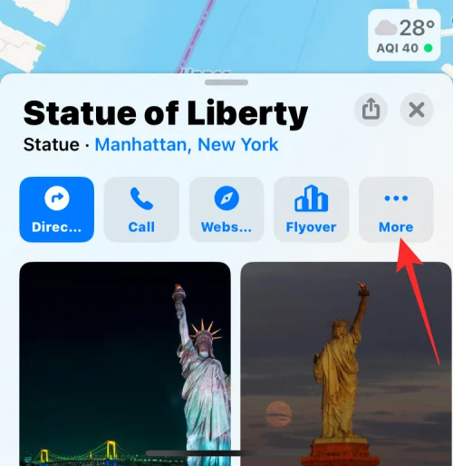 Як видалити вибране на Apple Maps