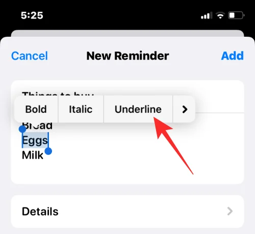 Hur man understryker text på iPhone