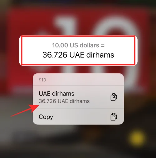 Як конвертувати валюту за допомогою камери на iPhone на iOS 16