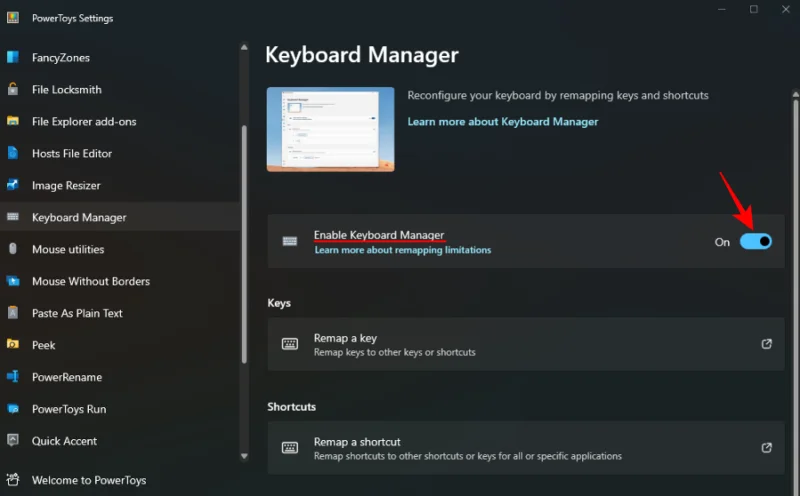 Jak zakázat klávesu klávesnice v systému Windows 11 pomocí PowerToys od společnosti Microsoft