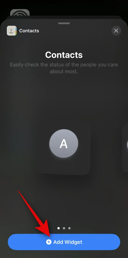 A hívás és üzenet gomb engedélyezése és használata egy kapcsolati widgethez iOS 17 rendszeren