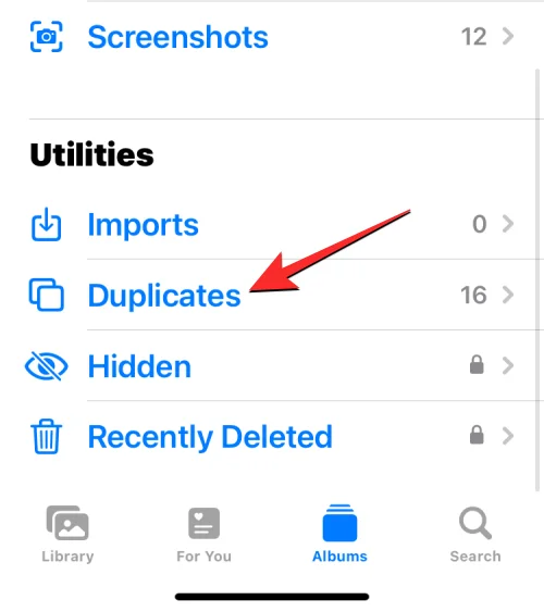 Az ismétlődő fényképek egyesítése iPhone-on