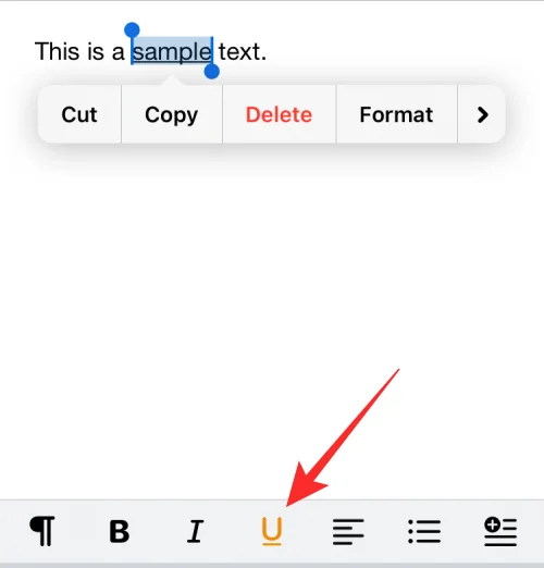 Hur man understryker text på iPhone
