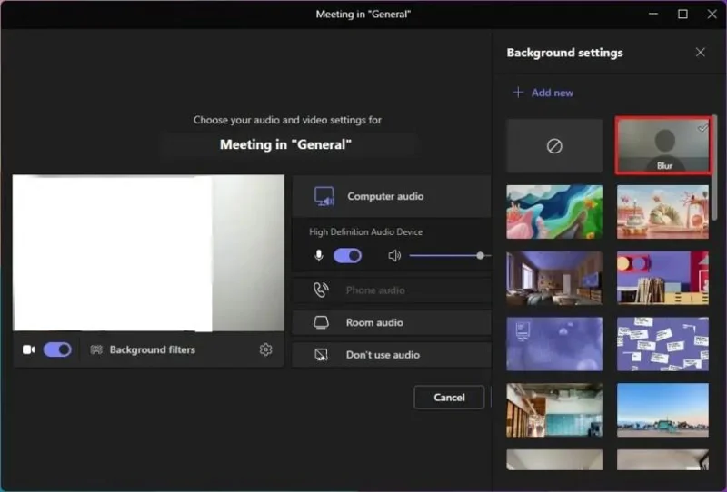Як змінити фон у Microsoft Teams перед зустріччю