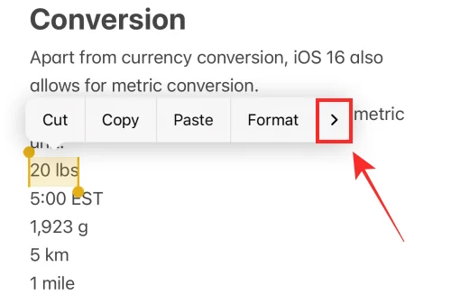 Як дуже швидко конвертувати показники на iPhone на iOS 16