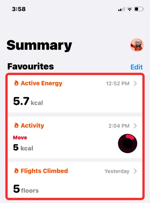 Hogyan távolítsuk el a kedvenceket a Health alkalmazásból iPhone-on
