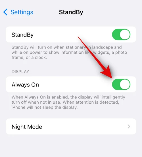 A készenléti mód engedélyezése az iPhone készüléken iOS 17 rendszeren