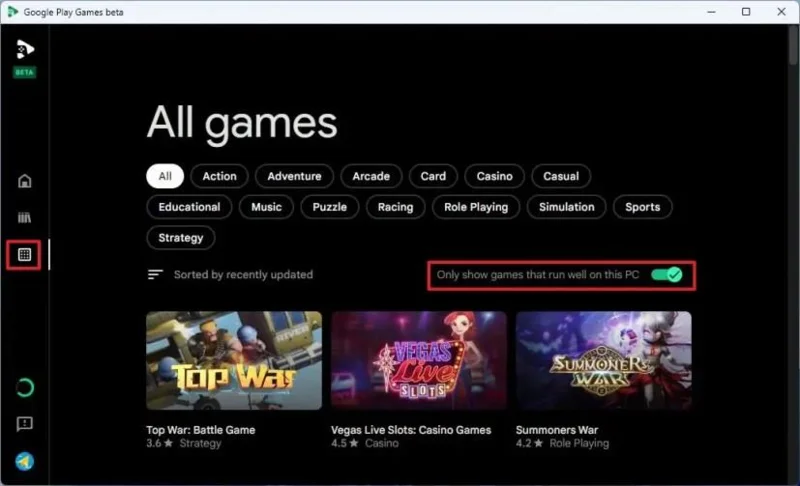 Як грати в ігри Android на Windows 11