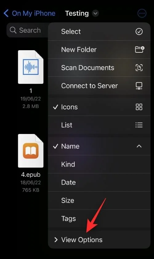 Hur man ändrar filtillägg på iPhone på iOS 16