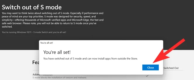 Stänga ur S-läget fungerar inte?  Hur man fixar