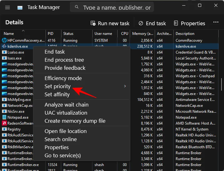 Как да промените приоритета в диспечера на задачите в Windows 11