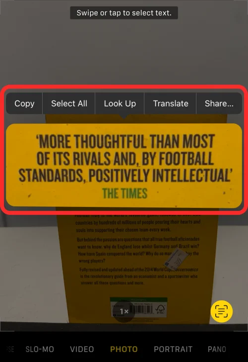 IOS 15 élő szöveg nem működik?  Szöveg javítása és beolvasása képekből