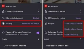Firefox Androidille: Automaattisen toiston poistaminen käytöstä