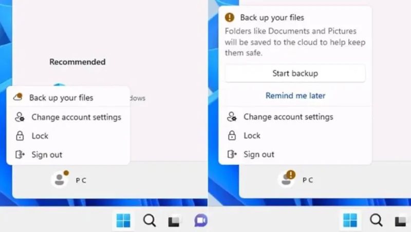 Як вимкнути сповіщення облікового запису меню «Пуск» у Windows 11 23H2