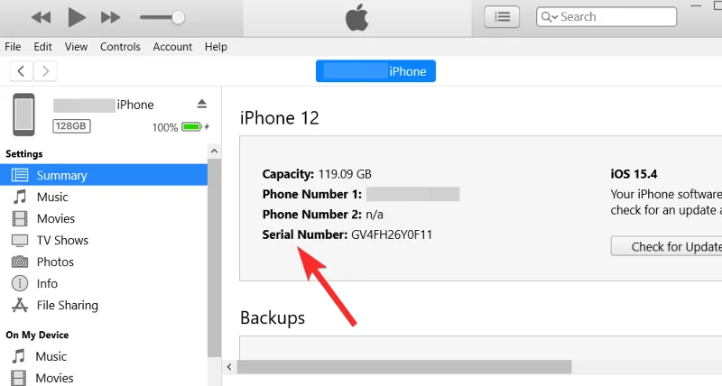 iTunes-varmuuskopion poistaminen Windows 11:ssä