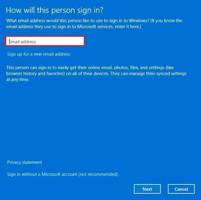 Jak vytvořit účet Microsoft v systému Windows 11