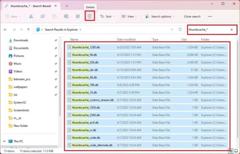 Як очистити кеш мініатюр у Windows 11