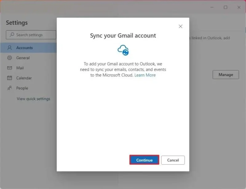 Як додати обліковий запис Gmail до нової програми Outlook у Windows 11