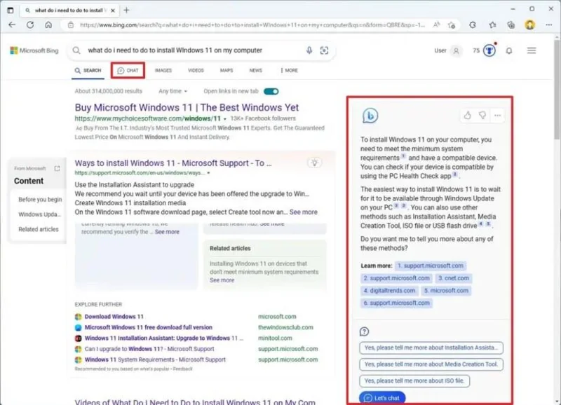 Uuden Bing AI:n käyttäminen ChatGPT:n kanssa