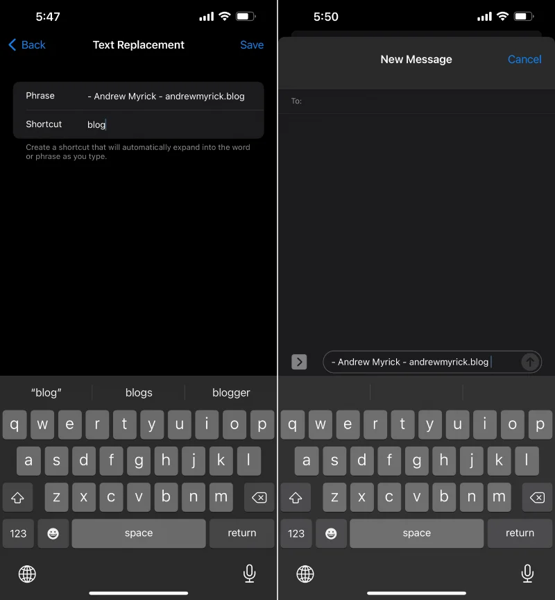 IPhone: Как да добавите подпис към текстови съобщения