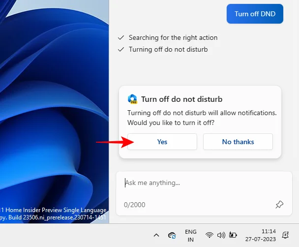 Как да използвате Windows Copilot за включване на тъмен режим, DND, управление на Bluetooth устройства и други