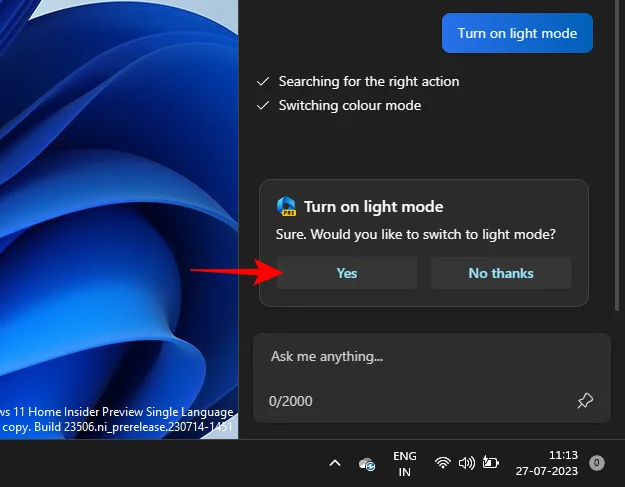 Как да използвате Windows Copilot за включване на тъмен режим, DND, управление на Bluetooth устройства и други