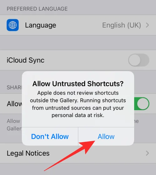 Parancsikonok létrehozása, szerkesztése és megosztása iPhone-on