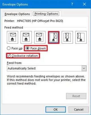 Як надрукувати конверт в Microsoft Word
