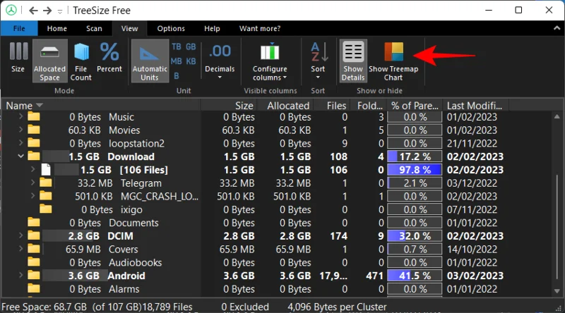 Slik sjekker du brukt plass på Android fra en Windows-PC via MTP