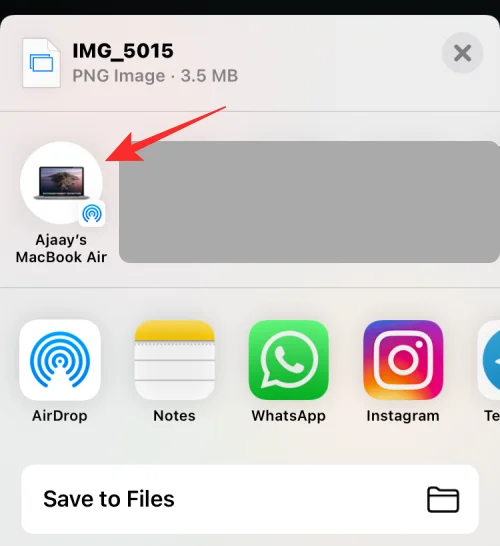 Az utolsó képernyőkép gyors megosztása iPhone-on az AirDrop segítségével