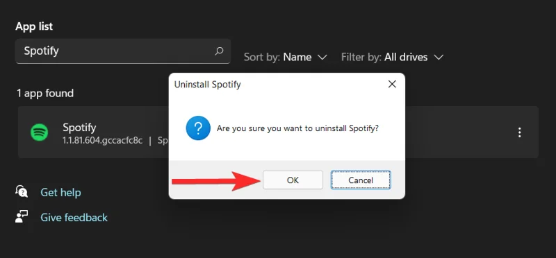 Jak odinstalovat Spotify na Windows 11