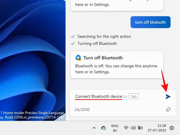 Как да използвате Windows Copilot за включване на тъмен режим, DND, управление на Bluetooth устройства и други