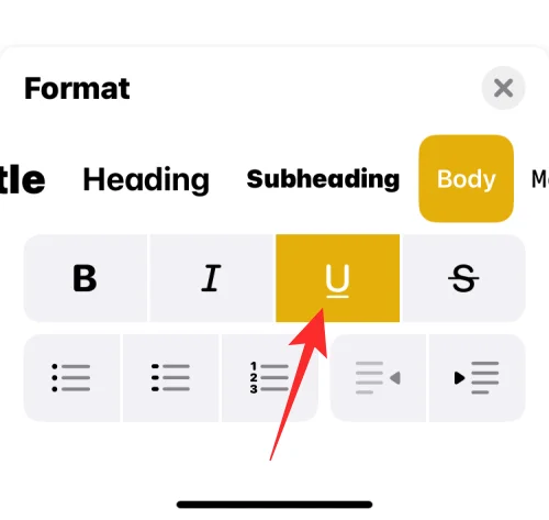 Hur man understryker text på iPhone