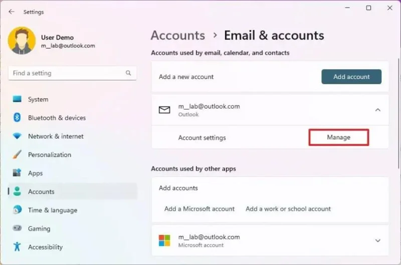 Як видалити облікові записи електронної пошти для програм із Windows 11