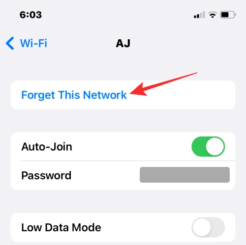 Ismert hálózatok eltávolítása iOS rendszeren