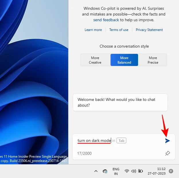 Как да използвате Windows Copilot за включване на тъмен режим, DND, управление на Bluetooth устройства и други